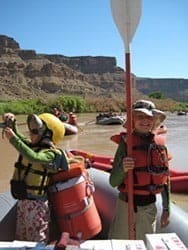 kids rafting Desolation Canyon