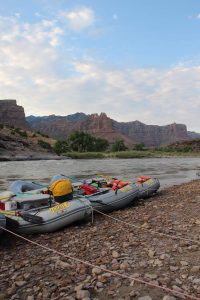 Rafts on cobbles desolation canyon