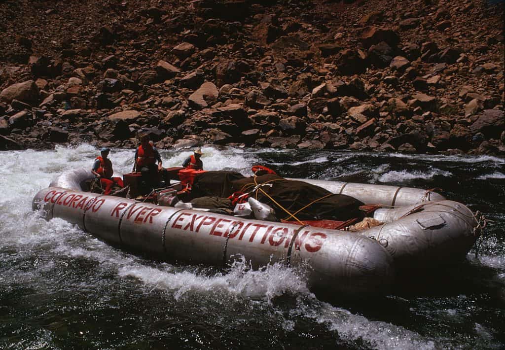 Colorado River and Trail Expedition raft from 1970s