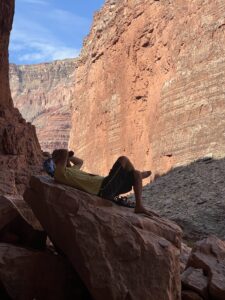 Relaxing along the Colorado River.